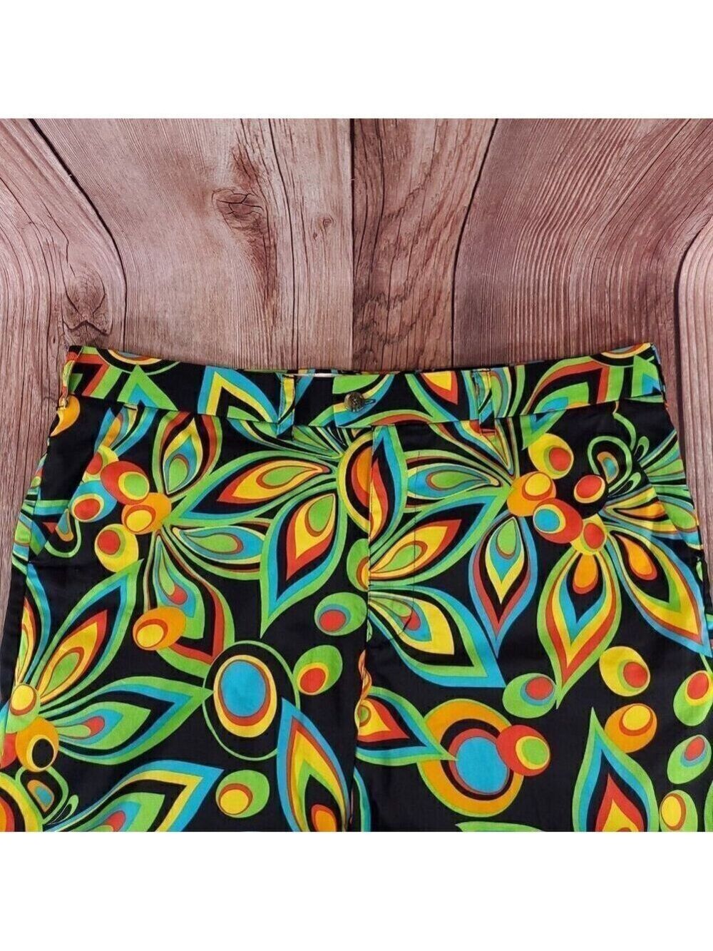 Loudmouth Golf Mens Sz 40 Multicolor Floral Groovy Lightweight Shagadelic Shorts - Picture 5 of 11